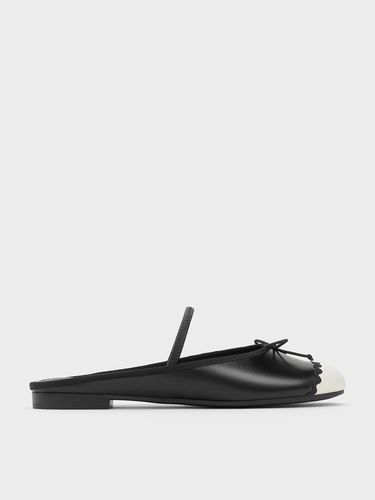 Charles & Keith - Two-Tone Bow Slip-On Flats - Charles & Keith - Modalova