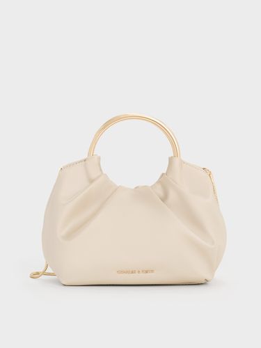 Charles & Keith - Satin Ruched Ring-Handle Bag - Charles & Keith - Modalova