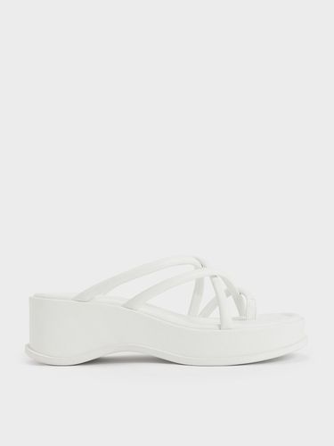 Charles & Keith - Strappy Tubular Wedge Sandals - Charles & Keith - Modalova