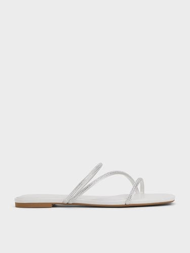 Charles & Keith - Satin Crystal-Embellished Strappy Sandals - Charles & Keith - Modalova