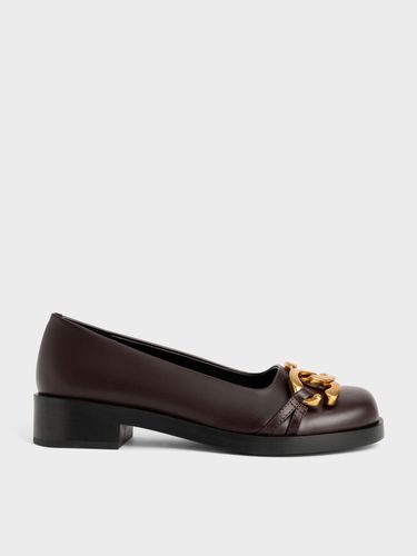 Charles & Keith - Chunky Metallic Accent Ballerinas - Charles & Keith - Modalova