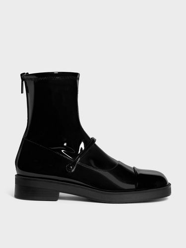 Charles & Keith - Front-Strap Ankle Boots - Charles & Keith - Modalova