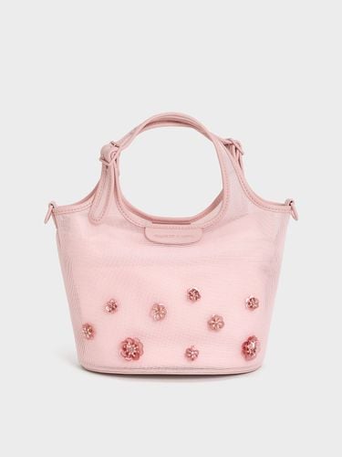 Charles & Keith - Mesh Sequin-Flower Tote Bag - Charles & Keith - Modalova