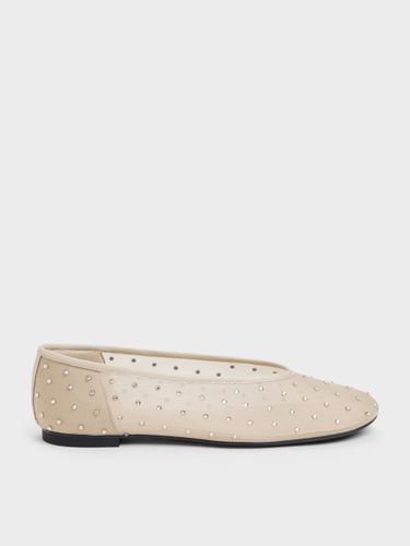 CHARLES & KEITH - Mesh Crystal Ballet Flats - Charles & Keith - Modalova