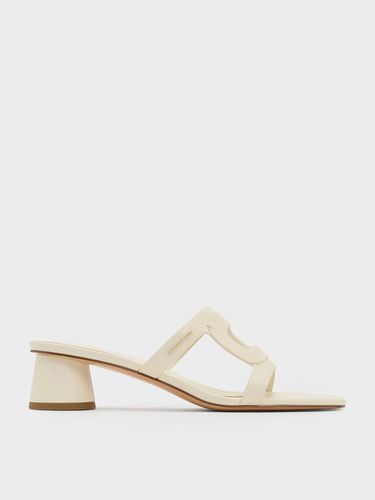 Charles & Keith - Easley Cut-Out Cylinder-Heel Mules - Charles & Keith - Modalova