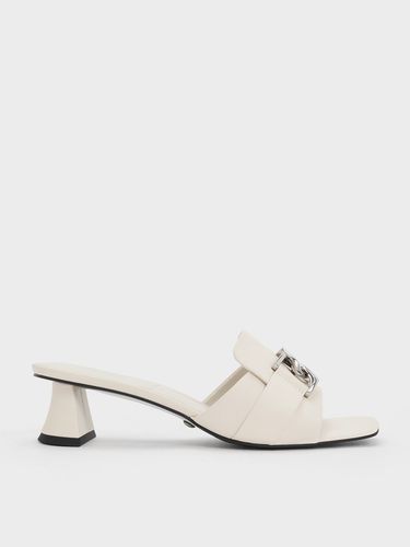 Charles & Keith - Gabine Leather Heeled Mules - Charles & Keith - Modalova