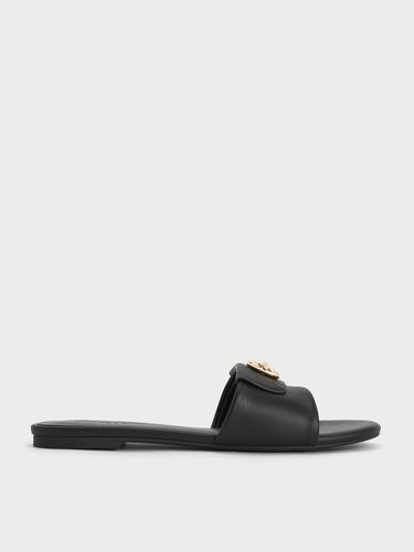 Charles & Keith - Metallic-Accent Slide Sandals - Charles & Keith - Modalova