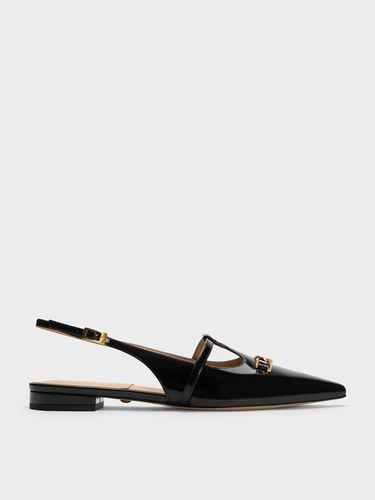 Charles & Keith - Gabine Leather T-Bar Slingback Flats - Charles & Keith - Modalova