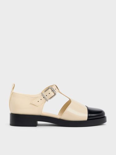 Charles & Keith - Charly Two-Tone T-Bar Buckled Sandals - Charles & Keith - Modalova