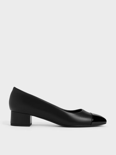 Charles & Keith - Kleo Patent Contrast Cap-Toe Pumps - Charles & Keith - Modalova