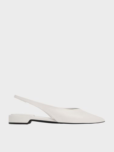 Charles & Keith - Pointed-Toe High-Vamp Slingback Flats - Charles & Keith - Modalova