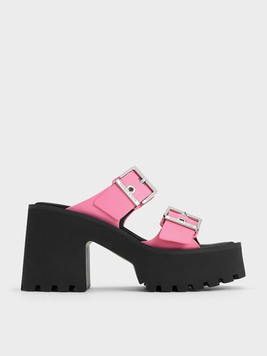 Charles & Keith - Trill Grommet Double-Strap Platform Mules - Charles & Keith - Modalova