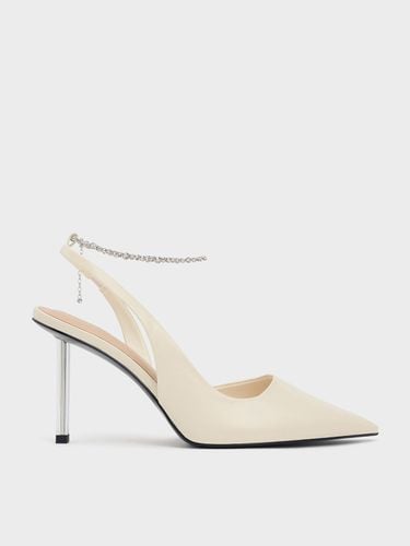 Charles & Keith - Crystal-Chain Ankle-Strap D'Orsay Pumps - Charles & Keith - Modalova