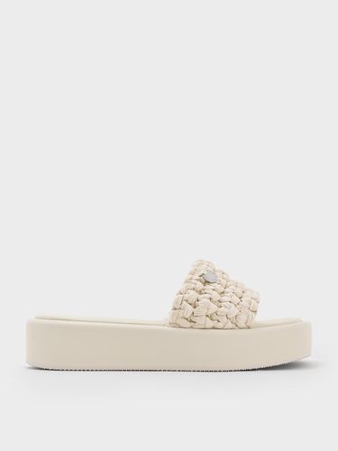 Charles & Keith - Raffia Woven Flatform Sandals - Charles & Keith - Modalova