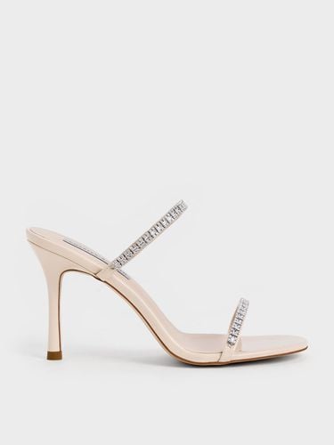 Charles & Keith - Ambrosia Patent Gem-Embellished Heeled Mules - Charles & Keith - Modalova