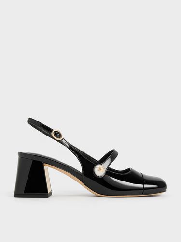 Charles & Keith - Aeryn Patent Pearl-Embellished Slingback Pumps - Charles & Keith - Modalova