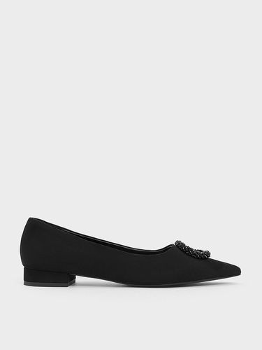 Charles & Keith - Textured Beaded Circle Flats - Charles & Keith - Modalova