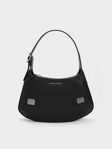 Charles & Keith - Metallic-Accent Curved Shoulder Bag - Charles & Keith - Modalova