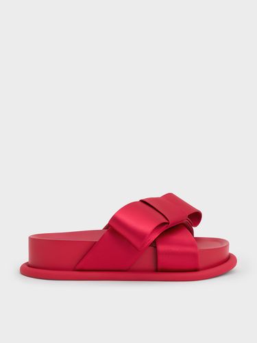 Charles & Keith - Satin Bow Flatform Sandals - Charles & Keith - Modalova