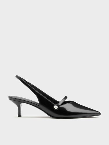 Charles & Keith - Helena Slingback-Kitten-Heels mit Perlen-Schnalle - Charles & Keith - Modalova