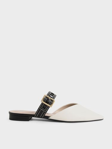 Charles & Keith - Sepphe Cut-Out Strap Flat Mule Pumps - Charles & Keith - Modalova