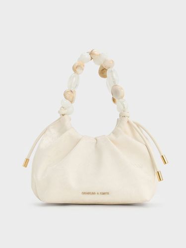 Charles & Keith - Aviary Jacquard Beaded-Handle Bag - Charles & Keith - Modalova