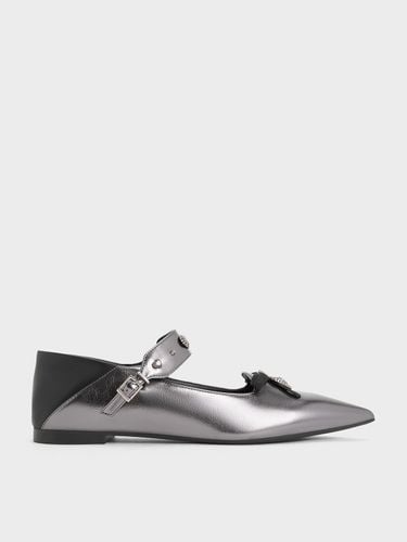 Charles & Keith - Studded Heart-Embellished Pointed-Toe Mary Janes - Charles & Keith - Modalova