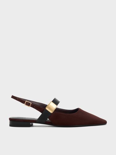 Charles & Keith - Yvette Faux Suede Pointed-Toe Mary Jane Flats - Charles & Keith - Modalova