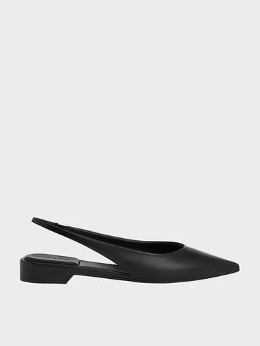 Charles & Keith - Pointed-Toe High-Vamp Slingback Flats - Charles & Keith - Modalova