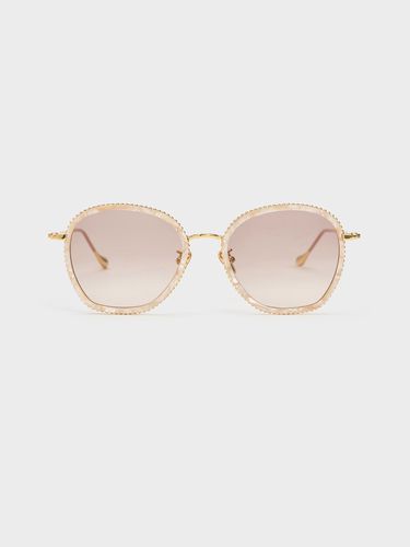 Charles & Keith - Twisted Metallic Butterfly Sunglasses - Charles & Keith - Modalova