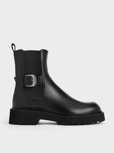 Charles & Keith - Side-Buckle Ridged-Sole Chelsea Boots - Charles & Keith - Modalova