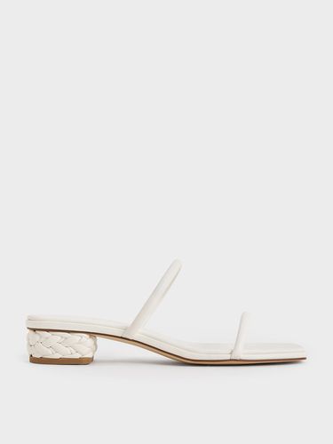 Charles & Keith - Double-Strap Braided-Heel Mules - Charles & Keith - Modalova