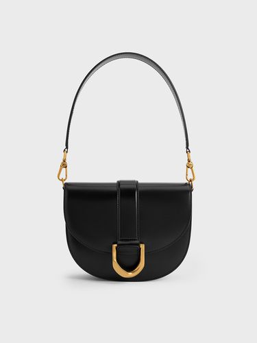 Charles & Keith - Gabine Leather Saddle Bag - Charles & Keith - Modalova