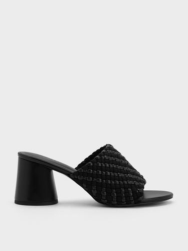 Charles & Keith - Canvas Interwoven Block Heel Mules - Charles & Keith - Modalova