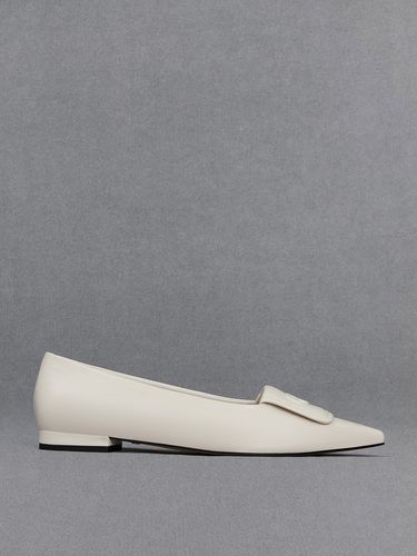 Charles & Keith - Leather Pointed-Toe Flats - Charles & Keith - Modalova