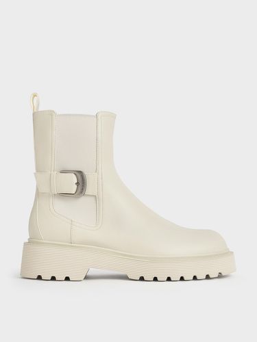 Charles & Keith - Side-Buckle Ridged-Sole Chelsea Boots - Charles & Keith - Modalova