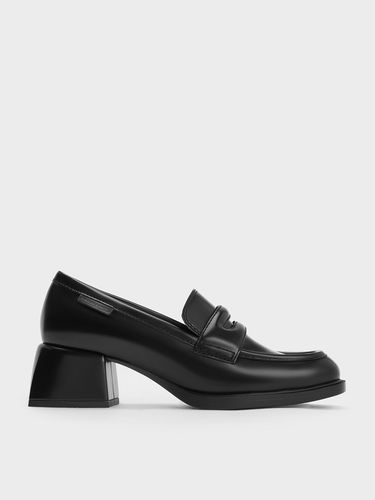 Charles & Keith - Penny Loafer Trapeze-Heel Pumps - Charles & Keith - Modalova