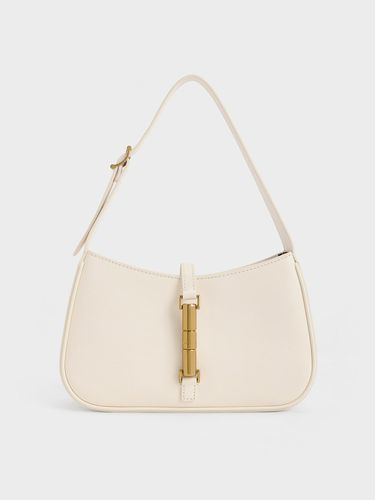 Charles & Keith - Cesia Metallic Accent Shoulder Bag - Charles & Keith - Modalova