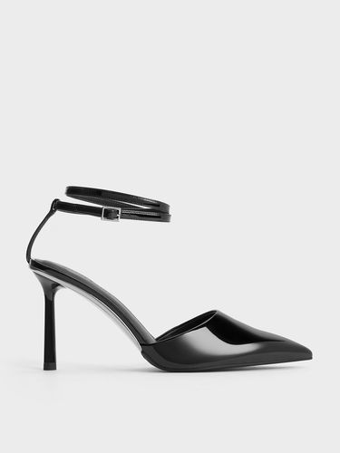 Charles & Keith - Patent Pointed-Toe Ankle-Strap Pumps - Charles & Keith - Modalova