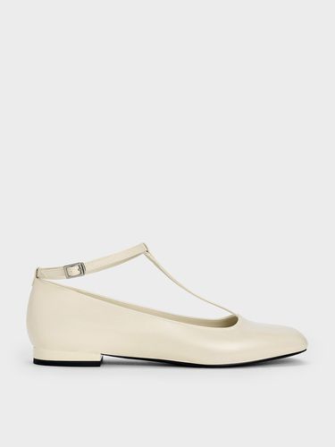 Charles & Keith - Patent T-Bar Ankle-Strap Ballet Flats - Charles & Keith - Modalova