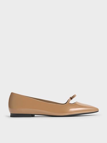 Charles & Keith - Patent Bow Square-Toe Ballet Flats - Charles & Keith - Modalova