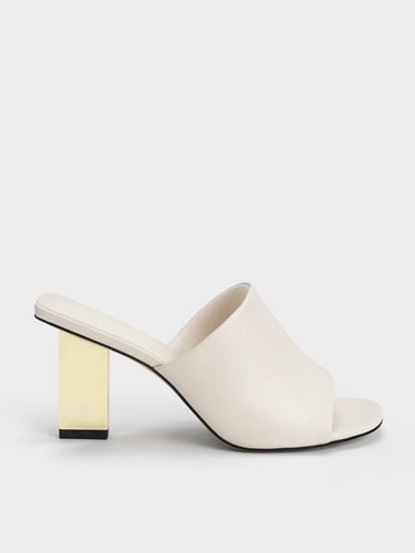 Charles & Keith - Metallic Blade Heel Mules - Charles & Keith - Modalova