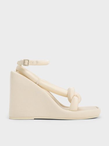 Charles & Keith - Toni Knotted Puffy-Strap Wedges - Charles & Keith - Modalova