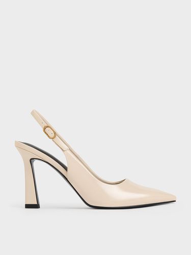 Charles & Keith - Patent Trapeze Heel Slingback Pumps - Charles & Keith - Modalova