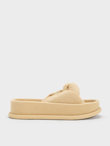 Charles & Keith - Loey Textured Knotted Slides - Charles & Keith - Modalova