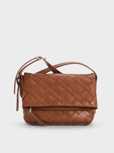 Charles & Keith - Ivette Woven Front Flap Crossbody Bag - Charles & Keith - Modalova