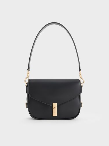 Charles & Keith - Aurelia Metallic-Accent Saddle Bag - Charles & Keith - Modalova