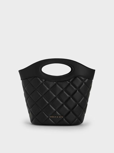 Charles & Keith - Quilted Chain-Link Curved-Handle Bucket Bag - Charles & Keith - Modalova