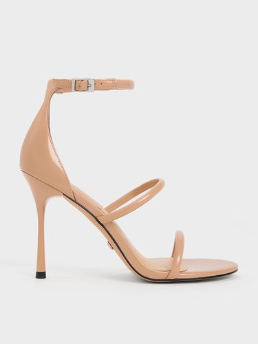 Charles & Keith - Patent Leather Triple Strap Heeled Sandals - Charles & Keith - Modalova