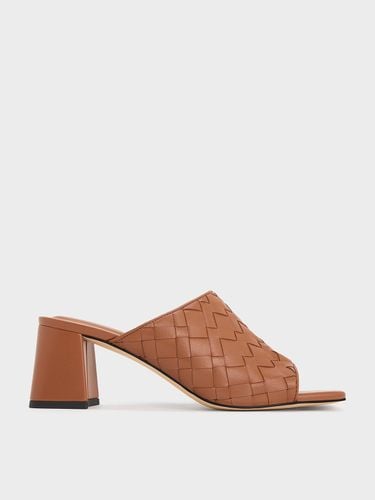 Charles & Keith - Woven Square-Toe Heeled Mules - Charles & Keith - Modalova